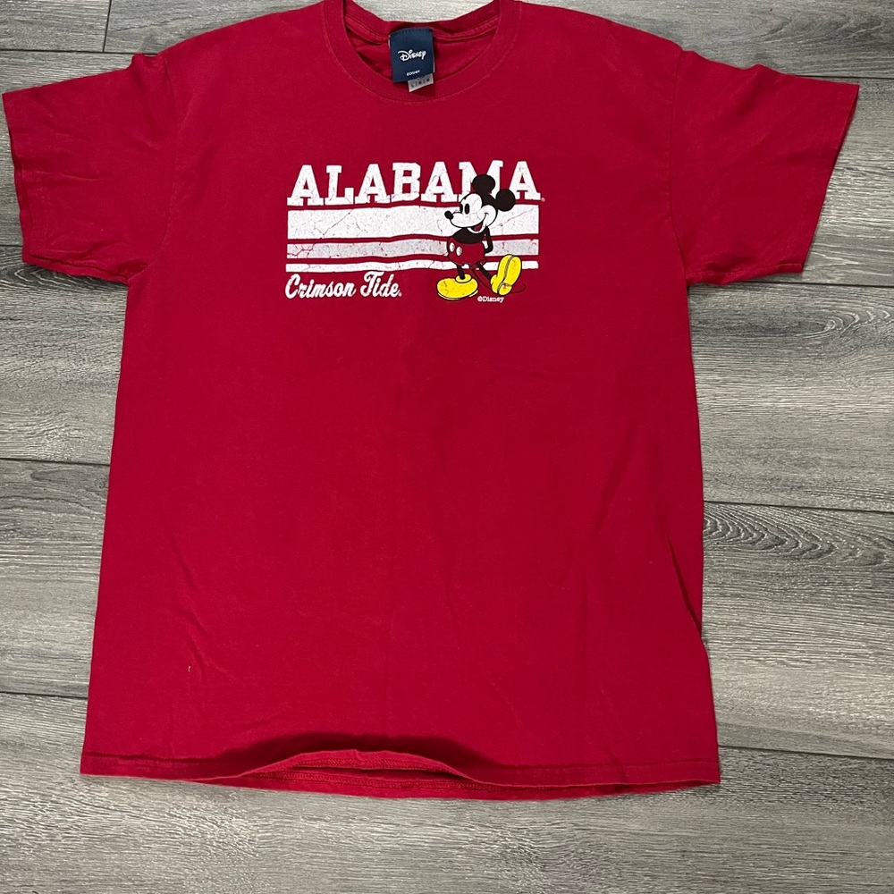 Disney Red Alabama Mickey  Tee